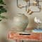 Brown Ceramic Antique Style Textured Patina Vase